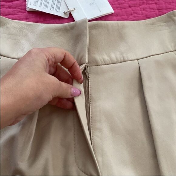 NWT Brunello Cucinelli lamb leather Bermuda shorts, US2 - Picture 6 of 13